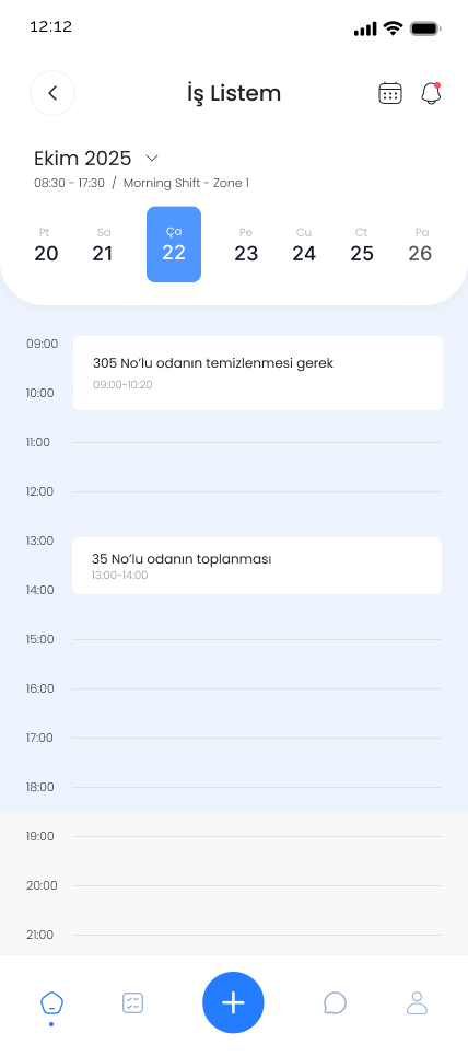 Attendia mobile events and shift schedule