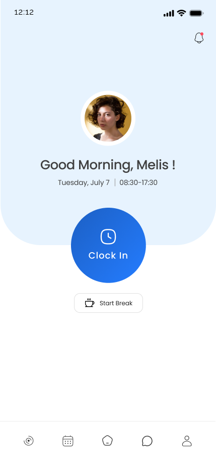 Attendia mobile quick start clock-in